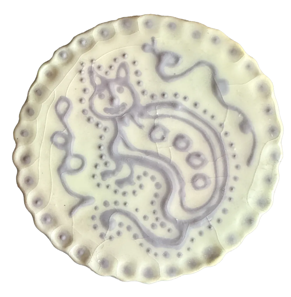 Ceramic imitation of a Fitzwilliam Museum object in slip
