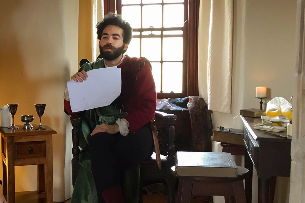 Preston Lotfi directing on the set of FEAST, 2019