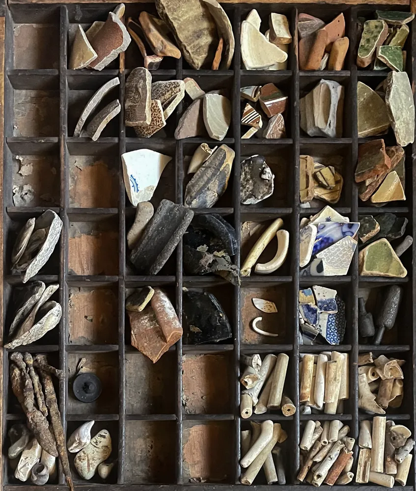 Early mudlarking finds by Tomas Brown from the Thames foreshore, London