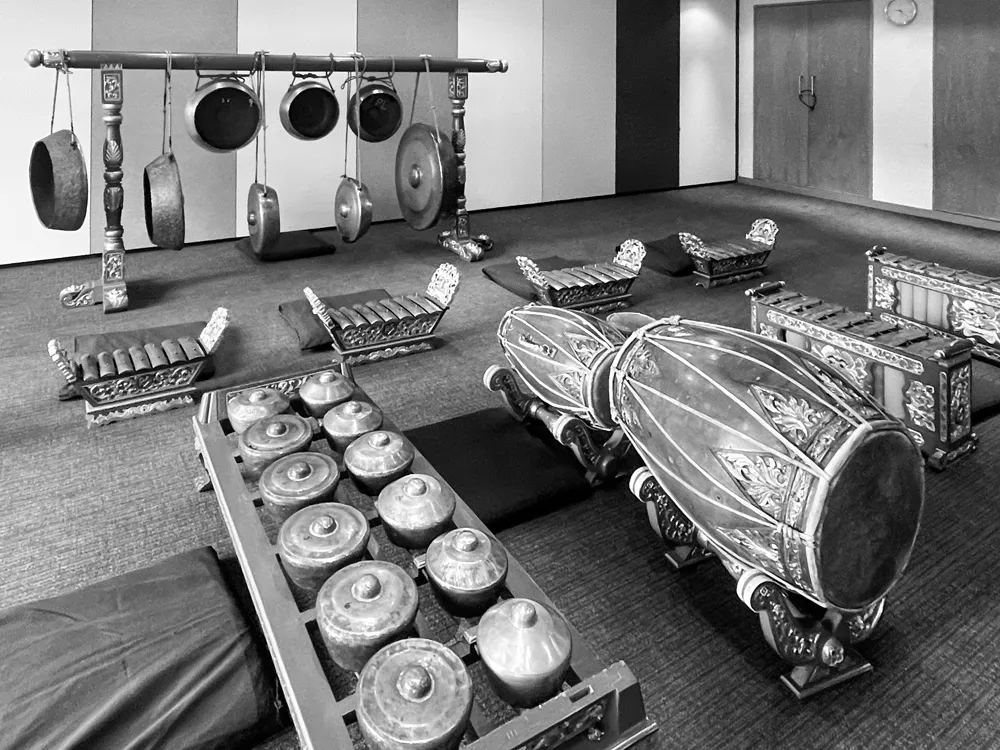 Gamelan workshop at St George's Medical School, Open Spaces Programme
