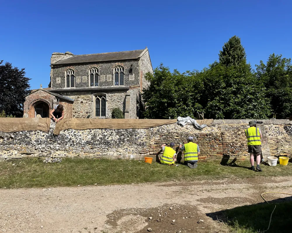 SPAB Working group St Nicholas' Church, Feltwell, Norfolk