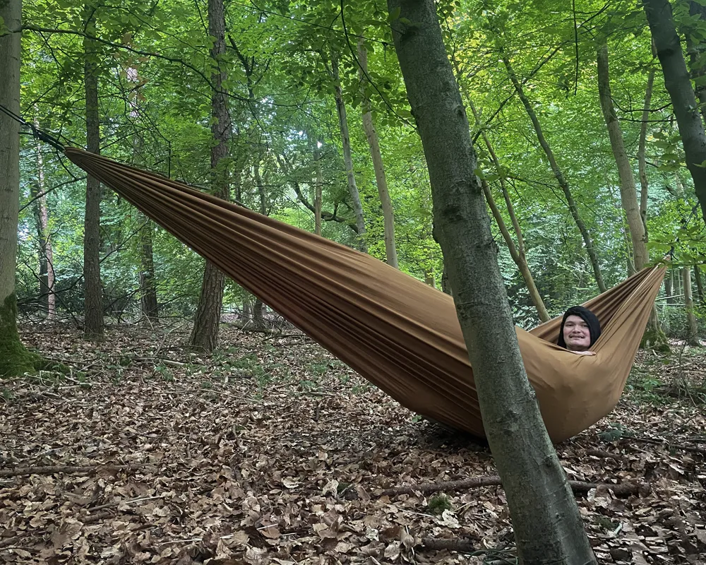 Morning at the hammock camp on the Ridgeway