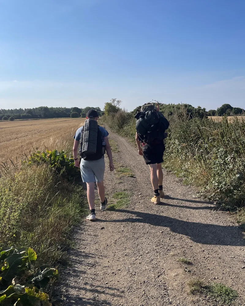 Walkers on the Ridgeway national trail