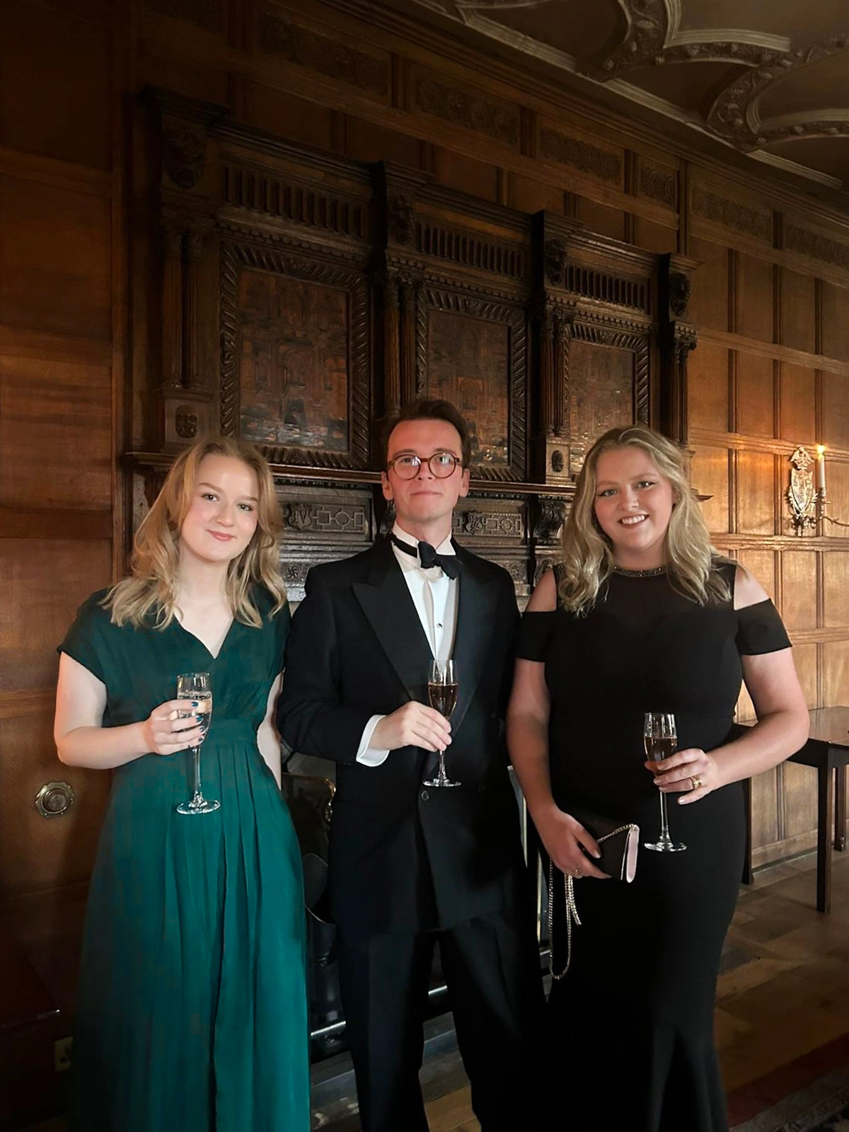 Tomas Brown with colleagues at the St John's College History Society Dinner, 2024